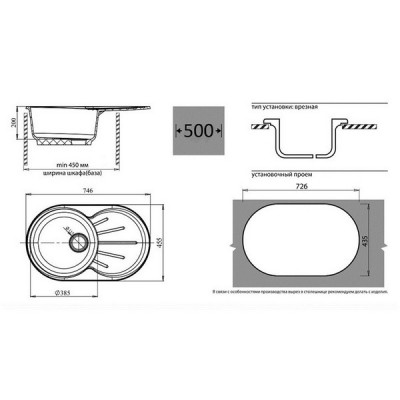 Мойка Granfest GF - R750L черный Мойка Granfest GF - R750L черный