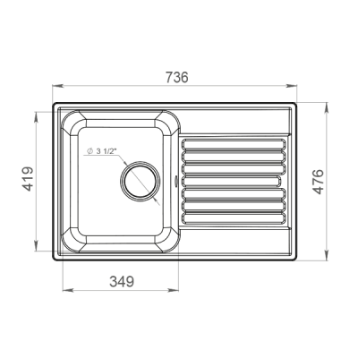 Мойка GRANFEST GF-Z78 песочный Мойка GRANFEST GF-Z78 песочный