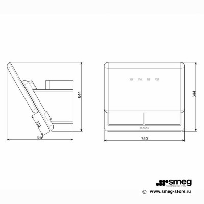 ВЫТЯЖКА SMEG KFAB75RD ВЫТЯЖКА SMEG KFAB75RD