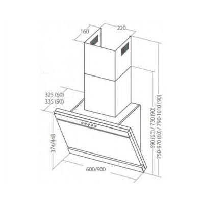 ВЫТЯЖКА AKPO WK-10 Kastos 60 см. черный ВЫТЯЖКА AKPO WK-10 Kastos 60 см. черный