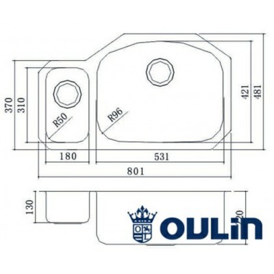 OULIN OL-U601 801х481мм OULIN OL-U601 801х481мм