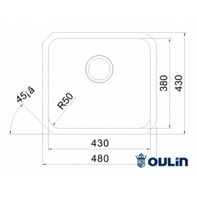 МОЙКА OULIN OL-U104 480х430мм МОЙКА OULIN OL-U104 480х430мм