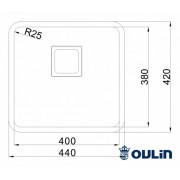 МОЙКА OULIN OL-0363 440х420мм