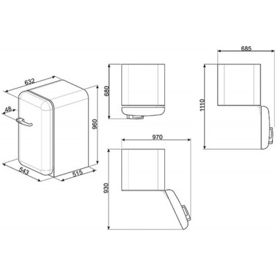 Холодильник SMEG FAB10RNE Холодильник SMEG FAB10RNE