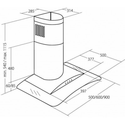 ВЫТЯЖКА AKPO WK-4 Largo eco 60 см. черный ВЫТЯЖКА AKPO WK-4 Largo eco 60 см. черный