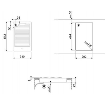 Электрическая варочная панель гриль SMEG PGF30B Электрическая варочная панель гриль SMEG PGF30B