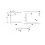 Электрическая варочная панель стеклокерамика SMEG P864AO
