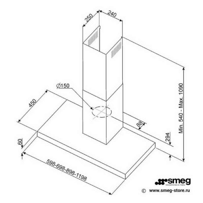 ВЫТЯЖКА SMEG KAT700HXE ВЫТЯЖКА SMEG KAT700HXE
