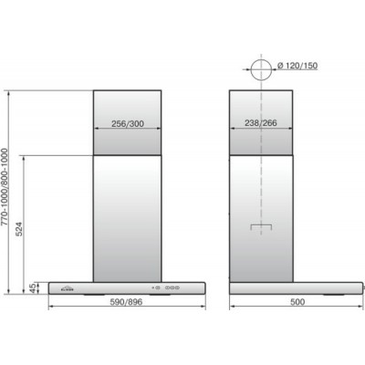 ВЫТЯЖКА ЭЛИКОР Квадра 90 черный ВЫТЯЖКА ЭЛИКОР Квадра 90 черный