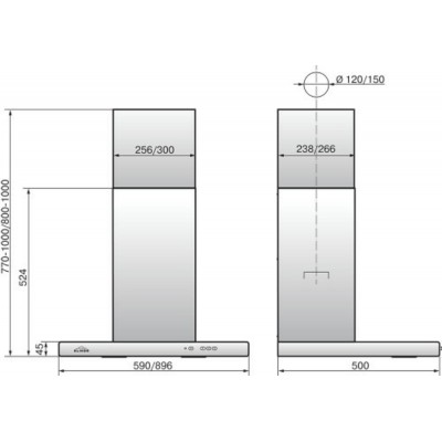 ВЫТЯЖКА ЭЛИКОР Квадра 90 сильвер/гал ВЫТЯЖКА ЭЛИКОР Квадра 90 сильвер/гал
