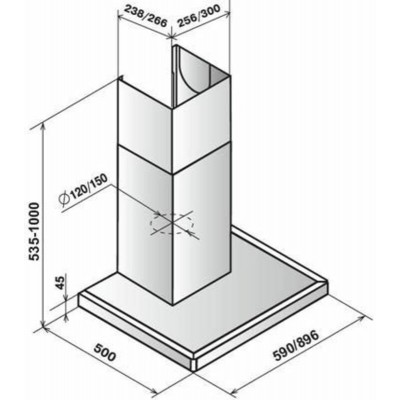 ВЫТЯЖКА ЭЛИКОР Квадра 90 белый ВЫТЯЖКА ЭЛИКОР Квадра 90 белый