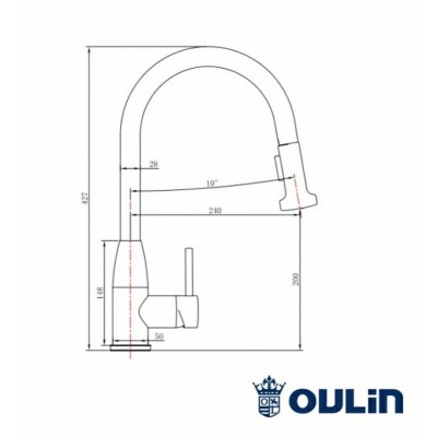 OULIN OL-8016 Смеситель сатин OULIN OL-8016 Смеситель сатин