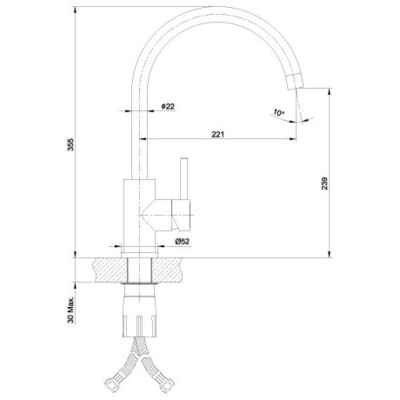 Lemark д/к высокий , Нерж. Lemark д/к высокий , Нерж.