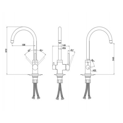 Смеситель PAULMARK Essen Es213211-418 чёрный металлик (с подкл. фильтра) Смеситель PAULMARK Essen Es213211-418 чёрный металлик (с подкл. фильтра)