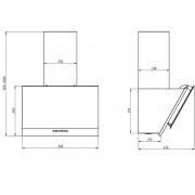 Вытяжка Эликор RX6754XB нерж/черное стекло