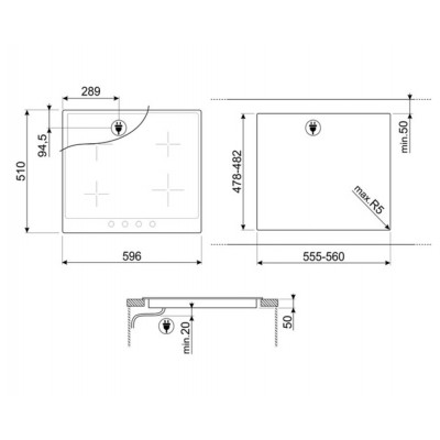 Варочная поверхность индукционная SMEG SI764AOM Варочная поверхность индукционная SMEG SI764AOM