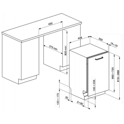 Посудомоечная машина встраиваемая SMEG STA4507IN акция Посудомоечная машина встраиваемая SMEG STA4507IN акция