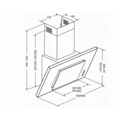 Вытяжка AKPO WK-4 Optima duo 50 см. чёрный Вытяжка AKPO WK-4 Optima duo 50 см. чёрный