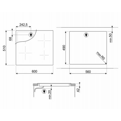 Варочная поверхность эл. SMEG SE364TD Варочная поверхность эл. SMEG SE364TD