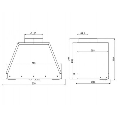 Вытяжка Эликор Врезной блок Flat 52 топлёное молоко Вытяжка Эликор Врезной блок Flat 52 топлёное молоко