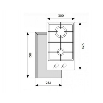 Варочная поверхность газовая AKPO PGA 302 FGC-T BL Варочная поверхность газовая AKPO PGA 302 FGC-T BL