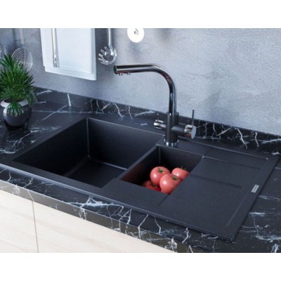 Смеситель PAULMARK Essen Es213011-BLMCR чёрный металлик/хром (с подкл. фильтра) Смеситель PAULMARK Essen Es213011-BLMCR чёрный металлик/хром (с подкл. фильтра)