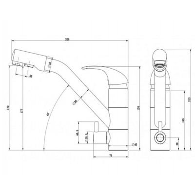 Смеситель PAULMARK Hessen He213017-CR хром (с подкл. фильтра) Смеситель PAULMARK Hessen He213017-CR хром (с подкл. фильтра)