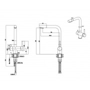 Смеситель PAULMARK Skalen Sk213020-418 черный металлик (с подкл. фильтра)