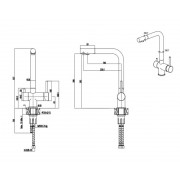 Смеситель PAULMARK Skalen Sk213020-SS нерж. (с подкл. фильтра)