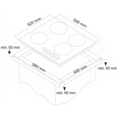 Варочная поверхность комбинированная SIMFER H60Q22M516 Варочная поверхность комбинированная SIMFER H60Q22M516