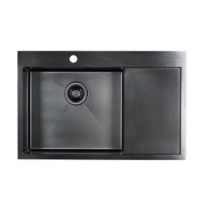 Мойка Paulmark ELDE PM807851-GML вороненая сталь левая 780х510 мм Мойка Paulmark ELDE PM807851-GML вороненая сталь левая 780х510 мм