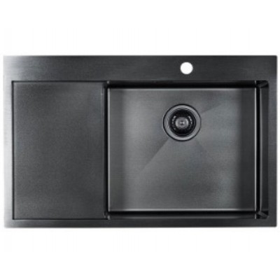 Мойка Paulmark ELDE PM807851-GMR вороненая сталь правая 780х510 мм Мойка Paulmark ELDE PM807851-GMR вороненая сталь правая 780х510 мм