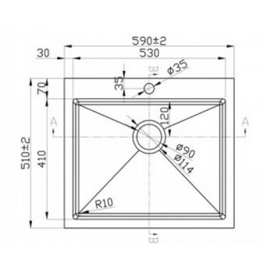 Мойка Paulmark ISAR PM805951-BS брашир. нерж. 590х510 мм Мойка Paulmark ISAR PM805951-BS брашир. нерж. 590х510 мм