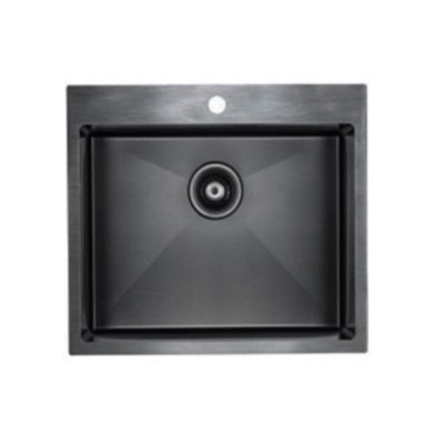Мойка Paulmark ISAR PM805951-GM воронёная сталь 590х510 мм Мойка Paulmark ISAR PM805951-GM воронёная сталь 590х510 мм
