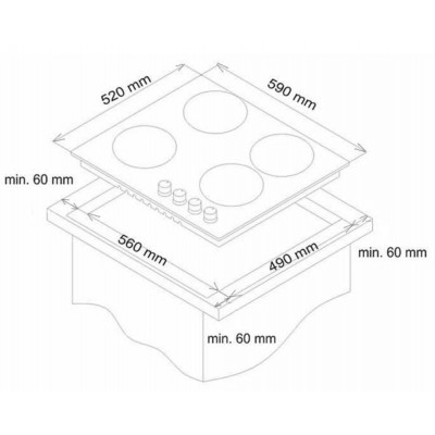 Варочная поверхность комбинированная SIMFER H60V31M516 Варочная поверхность комбинированная SIMFER H60V31M516