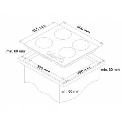 Варочная поверхность газовая SIMFER H60Q40B416 Варочная поверхность газовая SIMFER H60Q40B416