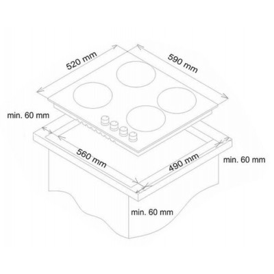 Варочная поверхность электрическая SIMFER H60D14B020 Варочная поверхность электрическая SIMFER H60D14B020