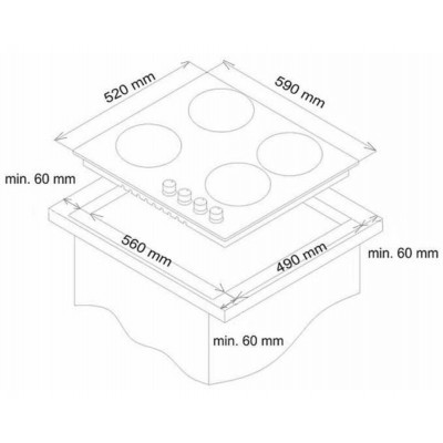 Варочная поверхность комбинированная SIMFER H60H32S516 Варочная поверхность комбинированная SIMFER H60H32S516