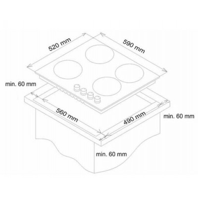 Варочная поверхность электрическая SIMFER H60D14W016 Варочная поверхность электрическая SIMFER H60D14W016