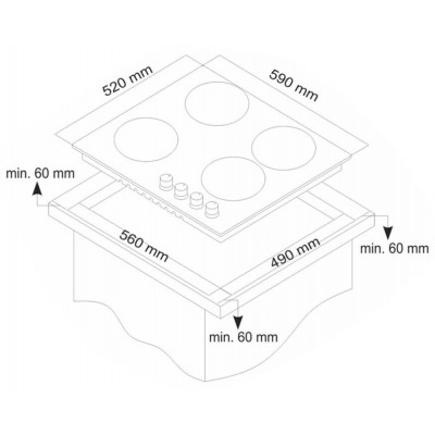 Варочная поверхность газовая SIMFER H60H40S416 Варочная поверхность газовая SIMFER H60H40S416