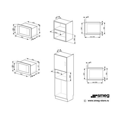 МИКРОВОЛНОВАЯ ПЕЧЬ SMEG FMI020X МИКРОВОЛНОВАЯ ПЕЧЬ SMEG FMI020X