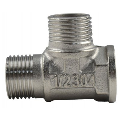 МАК Тройник 1/2"г х 1/2"ш х 1/2"ш из нерж. стали 304 МАК Тройник 1/2"г х 1/2"ш х 1/2"ш из нерж. стали 304