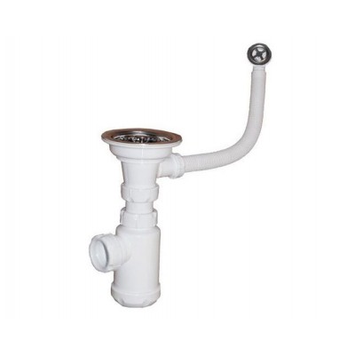 Сифон GRAND 3 1/2 " с круглым переливом и заглушкой Сифон GRAND 3 1/2 " с круглым переливом и заглушкой