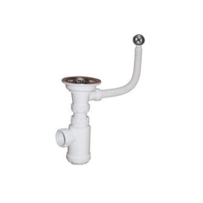 Сифон GRAND 3 1/2 " с круглым переливом и заглушкой Сифон GRAND 3 1/2 " с круглым переливом и заглушкой