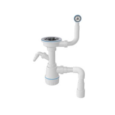 Сифон для мойки с круглым переливом 3 1/2, винт 60 мм Сифон для мойки с круглым переливом 3 1/2, винт 60 мм