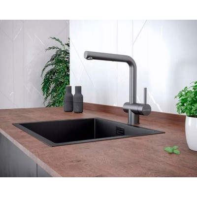 Смеситель PAULMARK Dosse Do214418-GM воронённая сталь Смеситель PAULMARK Dosse Do214418-GM воронённая сталь