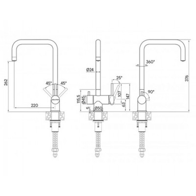 Смеситель PAULMARK Wetter We213030-GM воронённая сталь (с подкл. фильтра) Смеситель PAULMARK Wetter We213030-GM воронённая сталь (с подкл. фильтра)