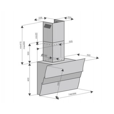 Вытяжка Konigin Violin White 90 Вытяжка Konigin Violin White 90