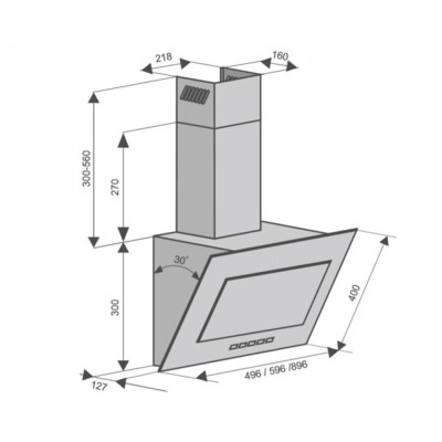 Вытяжка Konigin Neo Inox/Black 60 Вытяжка Konigin Neo Inox/Black 60