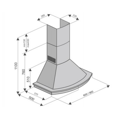 Вытяжка Konigin Lucyna 1000 Ivory 90 Вытяжка Konigin Lucyna 1000 Ivory 90